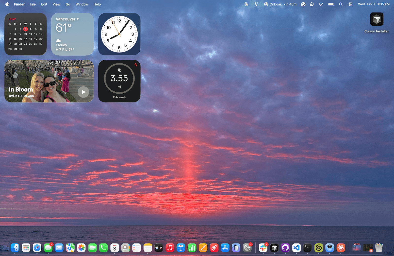 Kelsey's desktop